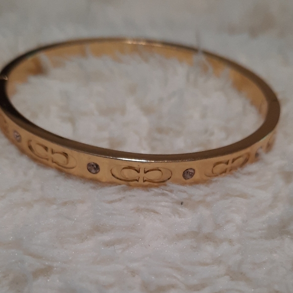 Coach Gold Engraved Bangle Bracelet - Picture 4 of 9